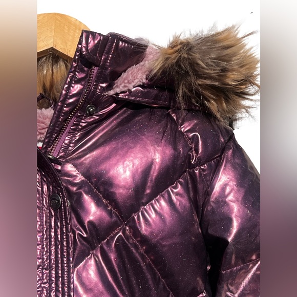 APPAMAN SLOAN Puffer Coat IN Glitter Plum - Picture 5 of 13